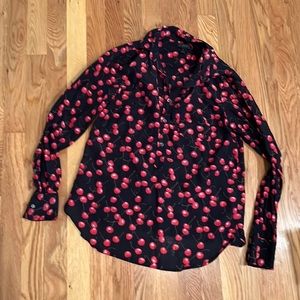 JCrew popover 2 cherry print